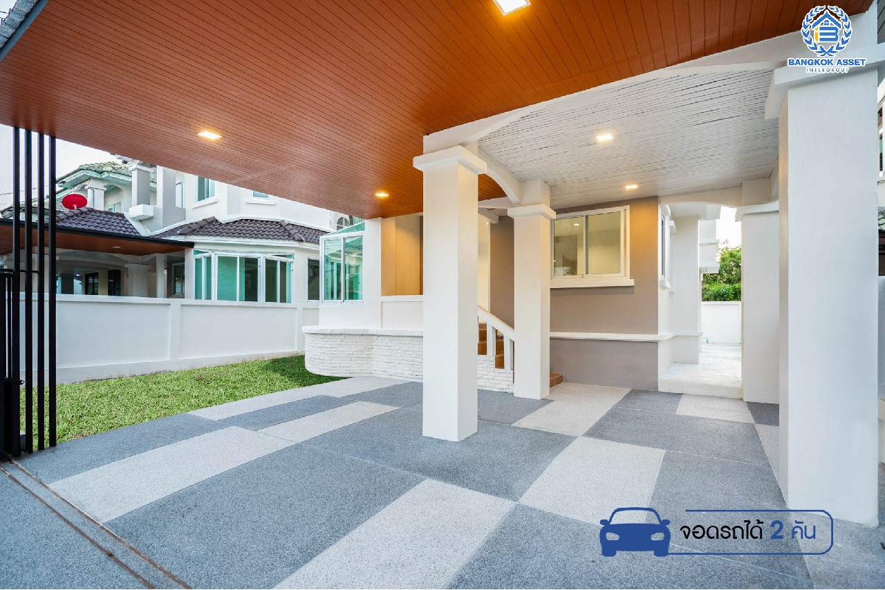 บ้านมือสองตกแต่งใหม่ ม.เศรณีวิลล่า บางใหญ่-กาญจนาภิเษก (บ้านกล้วย-ไทรน้อย) พร้อมทุกการเข้าอยู่ เนื้อที่ 50 ตร.ว. ฟังก์ชันพร้อม 3 ห้องนอน 3 ห้องน้ำ จอดรถได้ 2 คัน บนทำเลคุณภาพ! เชื่อมต่อ ถ.กาญจนาภิเษก ใกล้เซ็นทรัลเวสต์เกต และ รถไฟฟ้า "สถานีคลองบางไผ่"